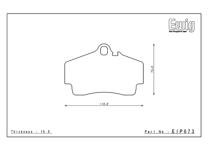 Plaquettes de frein Endless EIP073 MX72 adaptables sur HA Porsche