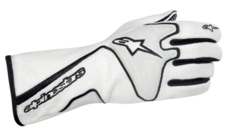 Tech 1 Racing Handschuhe von Alpinestars in weiss schwarz