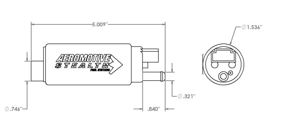 Aeromotive Stealth 340 pompe à carburant interne à 500 ch pour GM