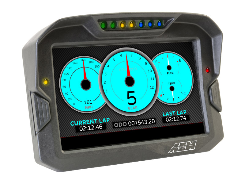 CD-7 Carbon Digital Racing Dash Display GPS AEM