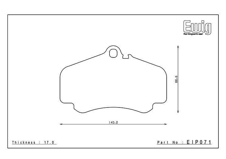 Plaquettes de frein Endless EIP071 MX72 adaptées à VA Porsche