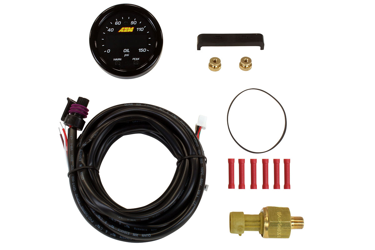 AEM X-Series 10 bar oil pressure indicator