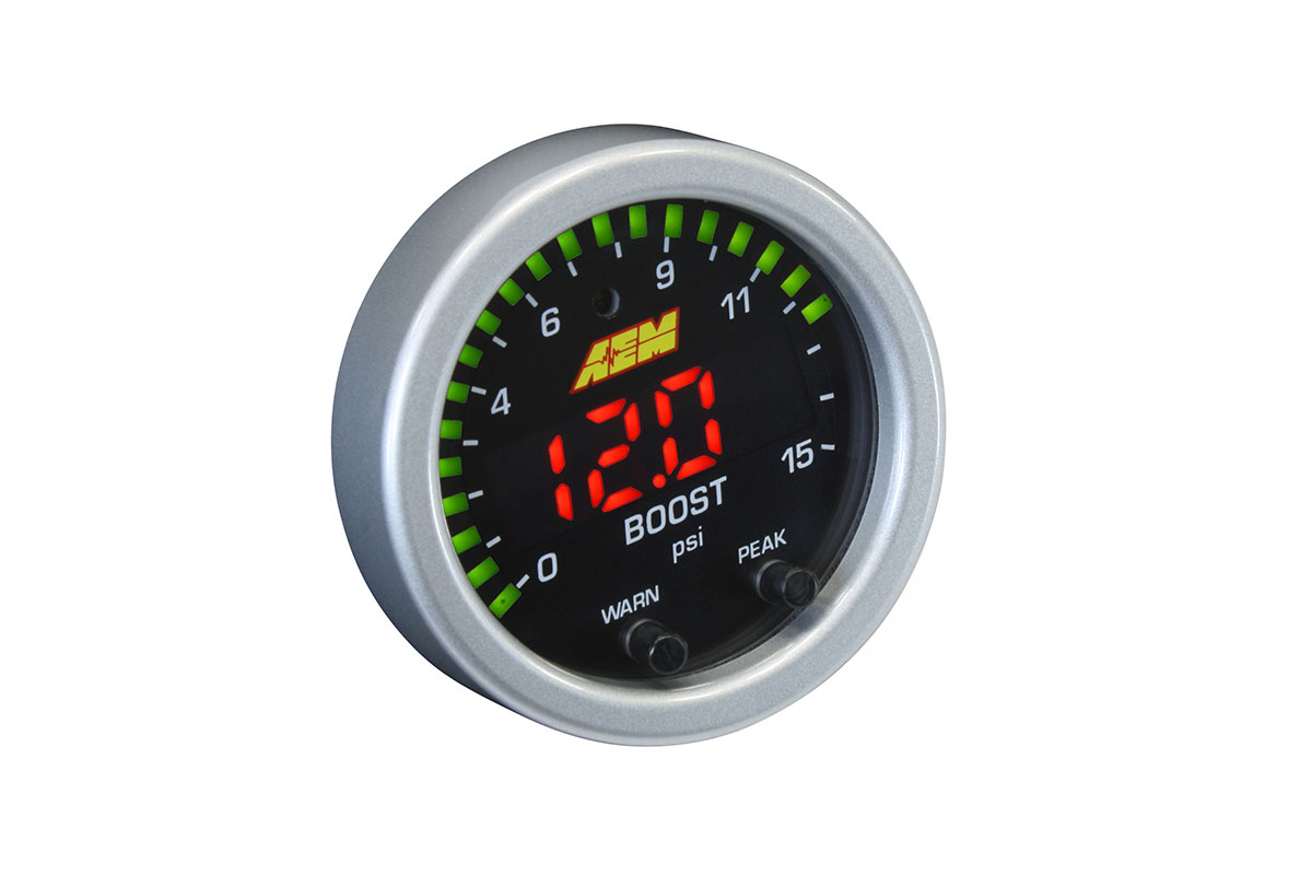 AEM X-Series 15 PSI Fuel and Boost Pressure Gauge