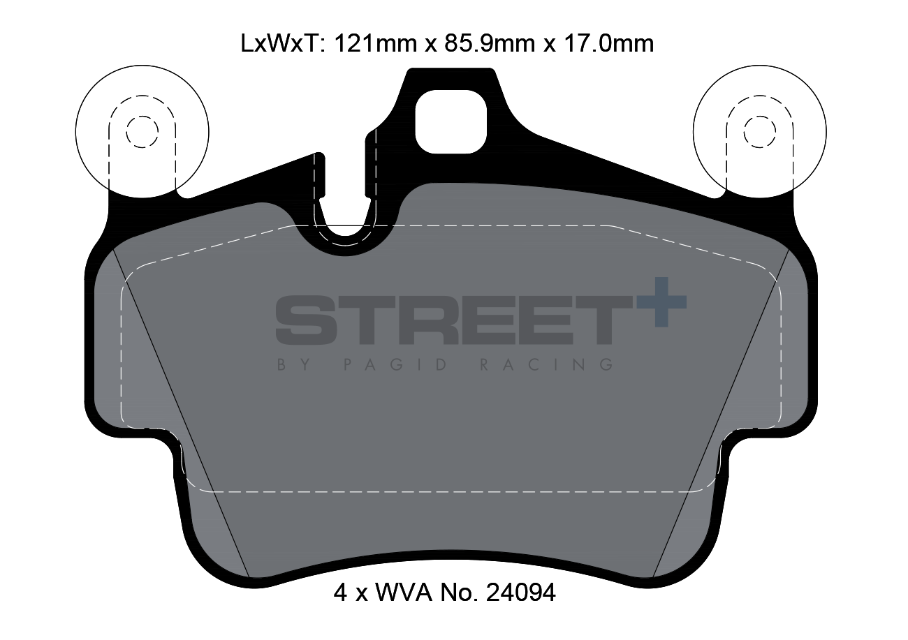 Porsche Racing plaquettes de frein VA 2405 Street+ PAGID