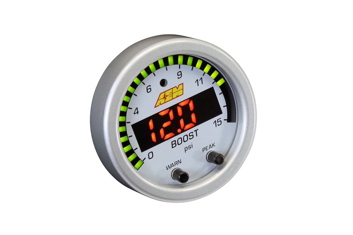 AEM X-Series 15 PSI Fuel and Boost Pressure Gauge