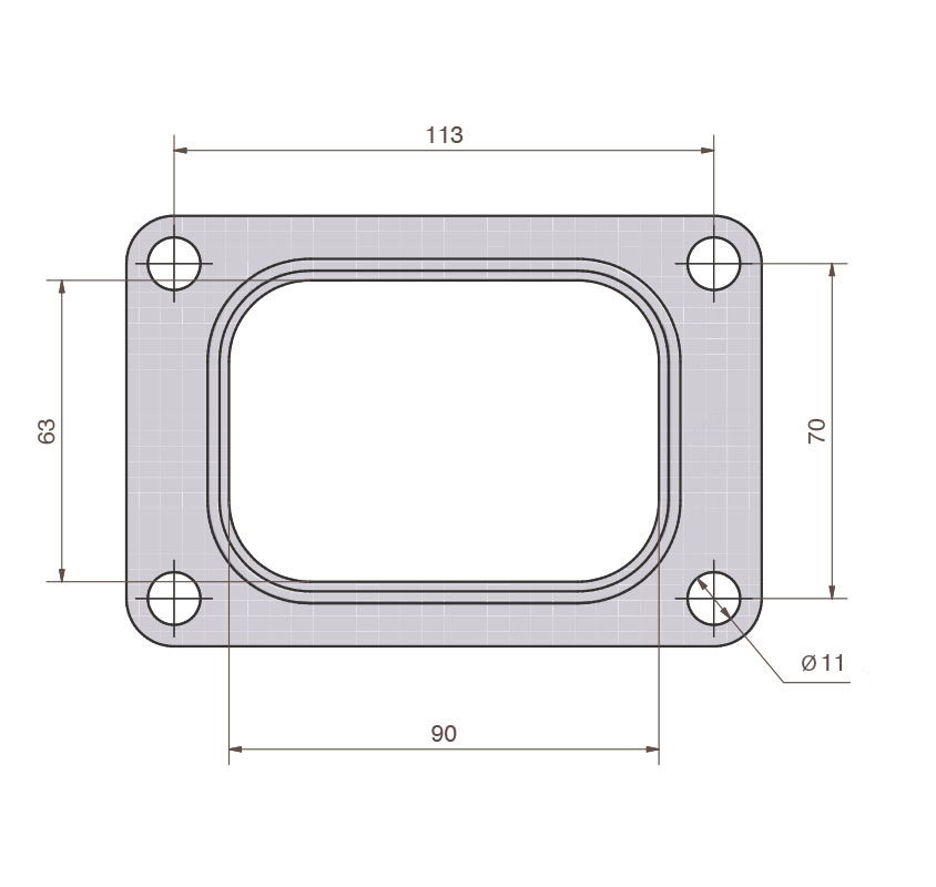 T6 Joint de bride pour boîtier d'échappement Garrett BAR-TEK®