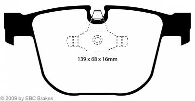 EBC Racing plaquettes de frein adaptables sur BMW S65B40 E9x M3 4.0L V8