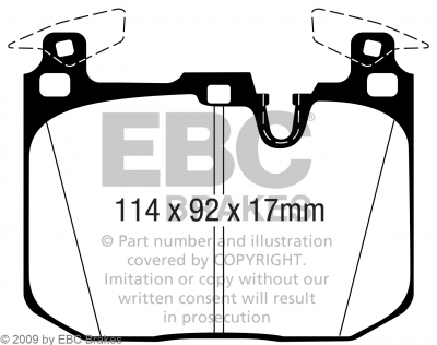 EBC Racing Bremsbeläge passend für BMW S55B30 F8X M2/M3/M4