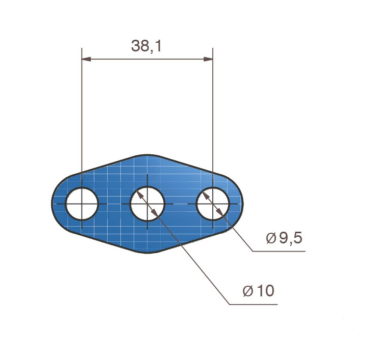 T3 Oil inlet gasket for Garrett Turbocharger BAR-TEK®