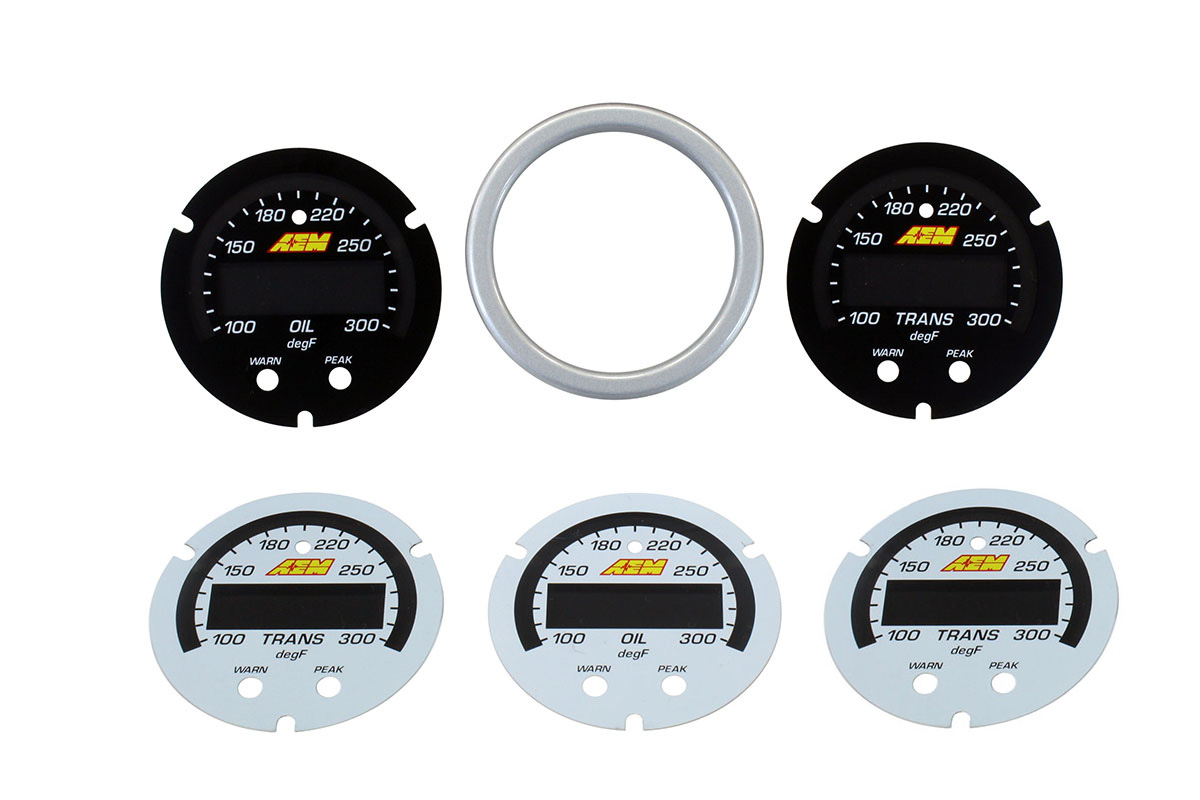 AEM X-Series Wasser-Getriebe-und Oeltemperaturanzeige Zubehoer Kit