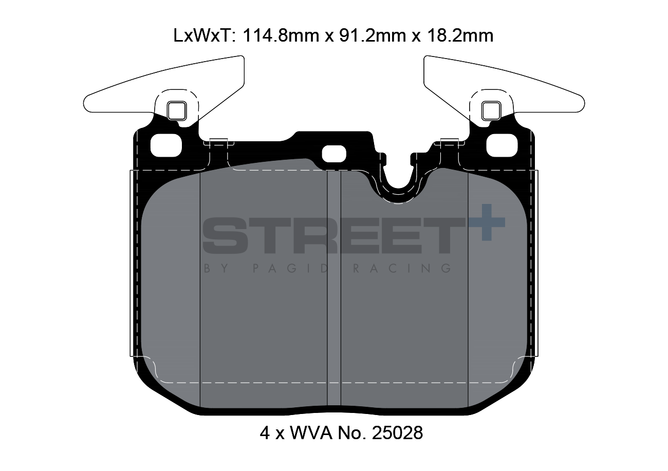 Plaquettes de frein PAGID Street+ Racing VA 4931 adaptées à BMW