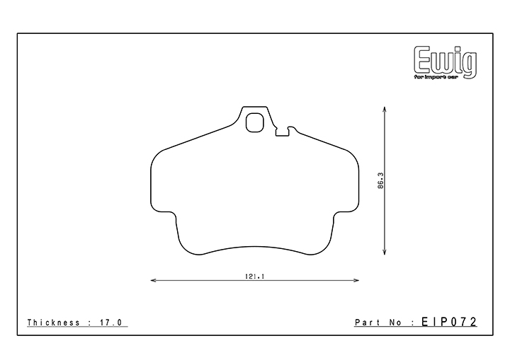 Plaquettes de frein Endless EIP072 MX72 adaptables sur HA Porsche