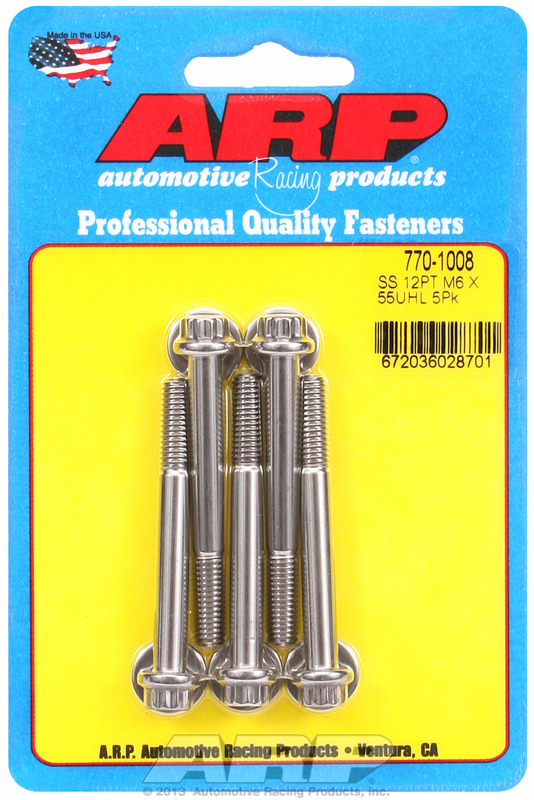 M6 x 1.00 high strenght stainless steel screws ARP