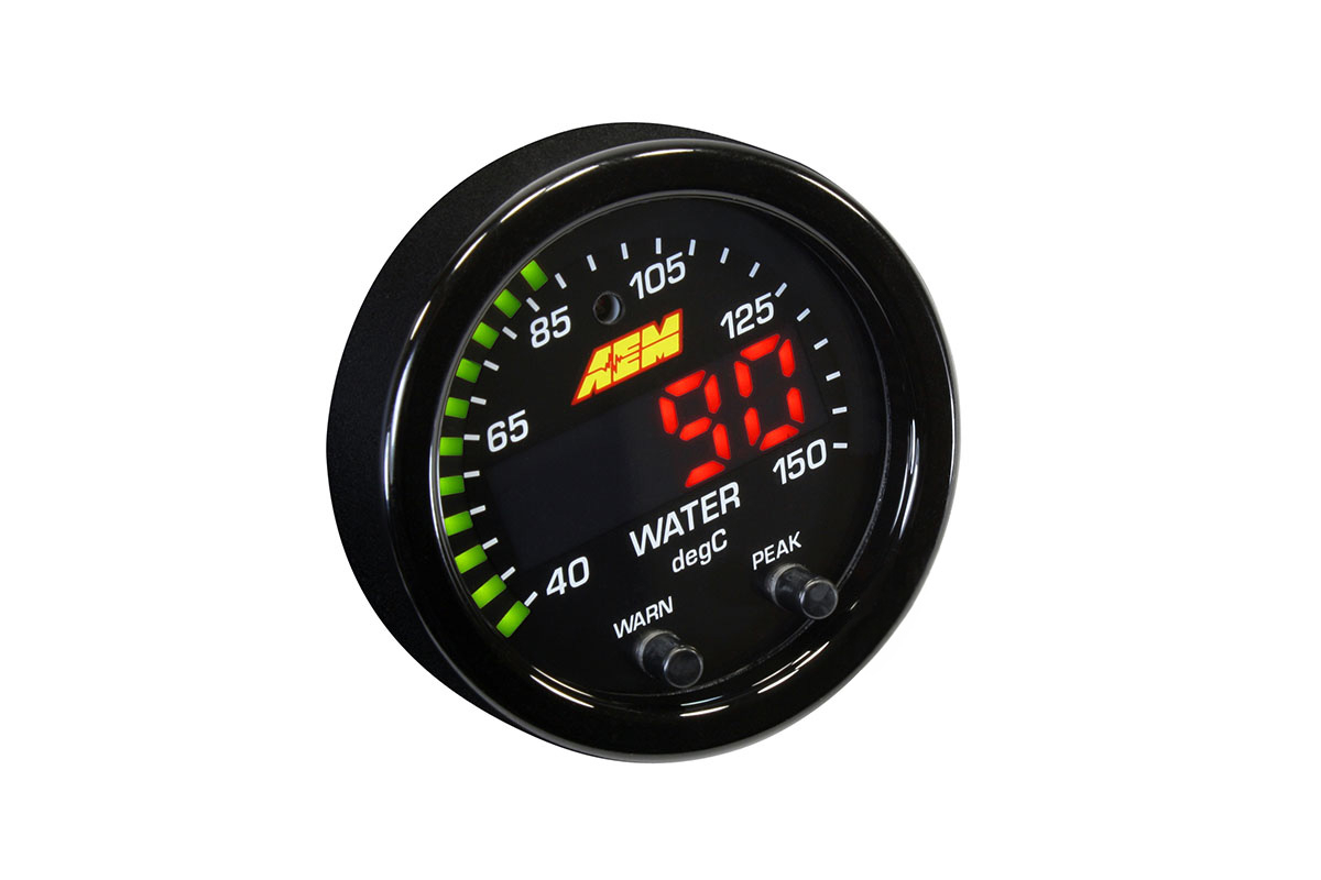 AEM X-Series water transmission and oil temperature gauge