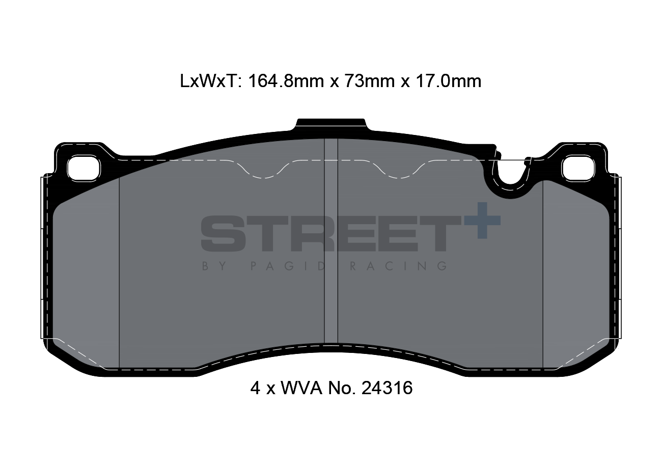 Plaquettes de frein Racing VA 24316 Street+ PAGID adaptables sur BMW