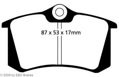 Plaquettes de frein EBC Racing adaptées à 2.0 TFSI Golf 5, TT, Leon Cupra et autres.