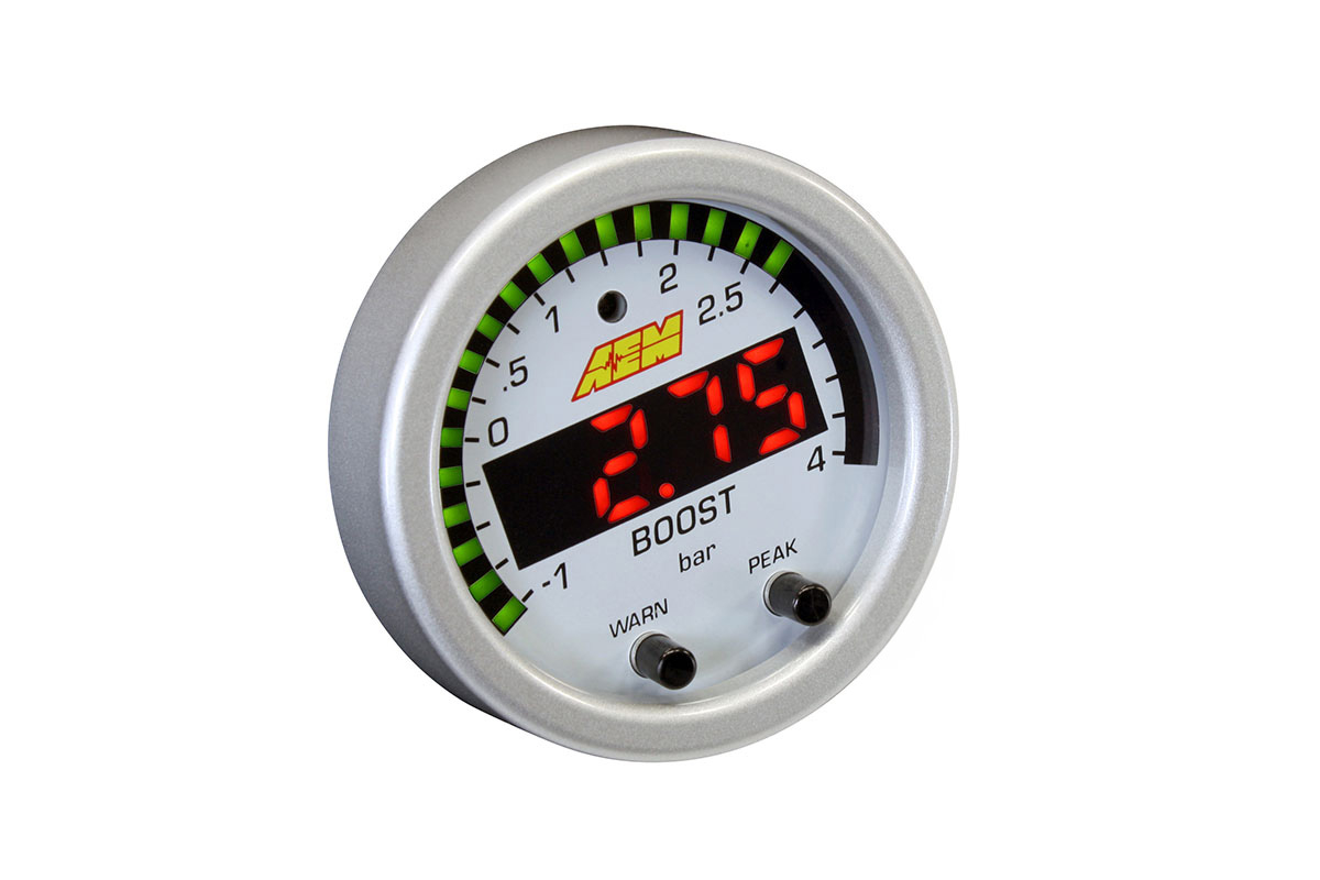 AEM X-Series 4 bar boost pressure indicator