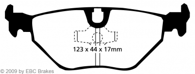 Plaquettes de frein EBC Racing pour BMW E36 & E46 M3