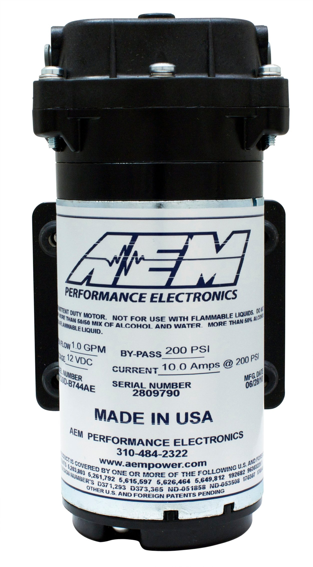 Water-methanol injection 200 PSI replacement pump AEM