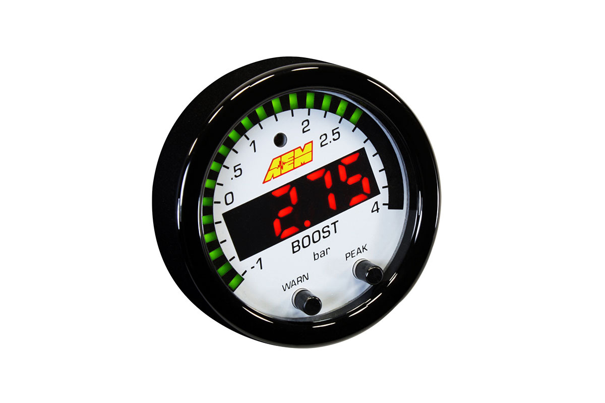 AEM X-Series 4 bar boost pressure indicator