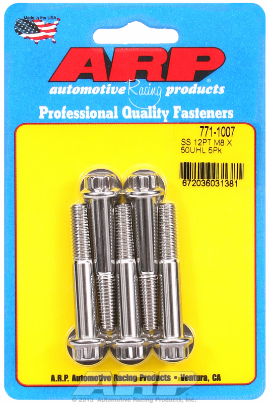 M8 x 1.25 stainless steel screws ARP
