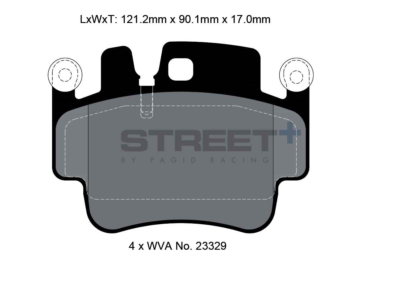 Porsche Racing plaquettes de frein VA 8003 Street+ PAGID