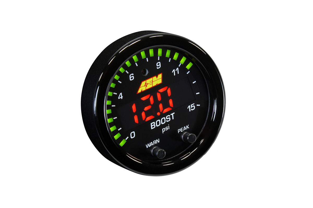 AEM X-Series 15 PSI Fuel and Boost Pressure Gauge