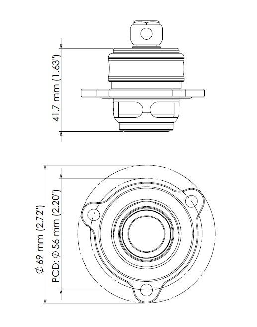  Turbosmart BOV Compact Shortie Plumb Back Ford Fiesta 1.6L EcoBoost