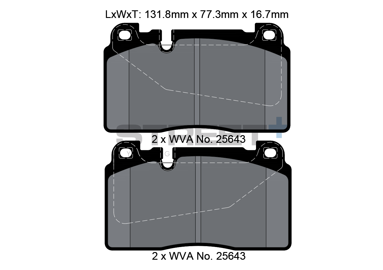 Audi Racing plaquettes de frein VA 25643 Street+ PAGID