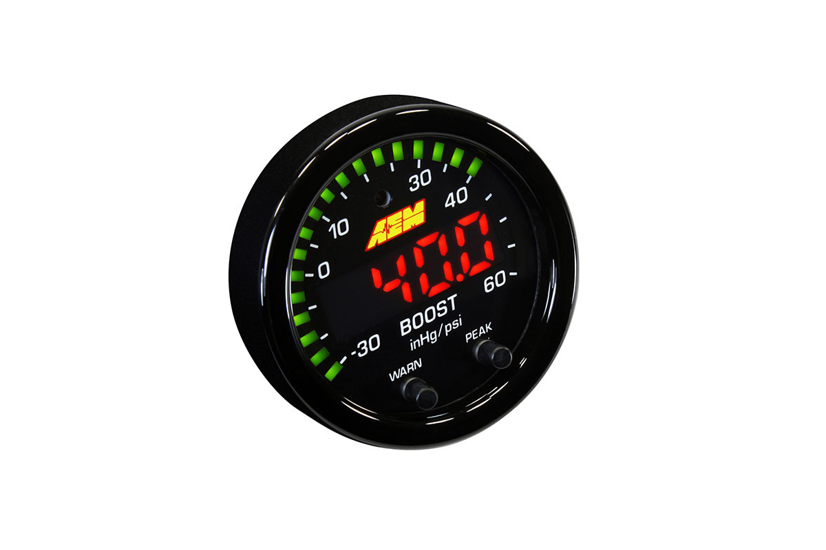 AEM X-Series 4 bar boost pressure indicator